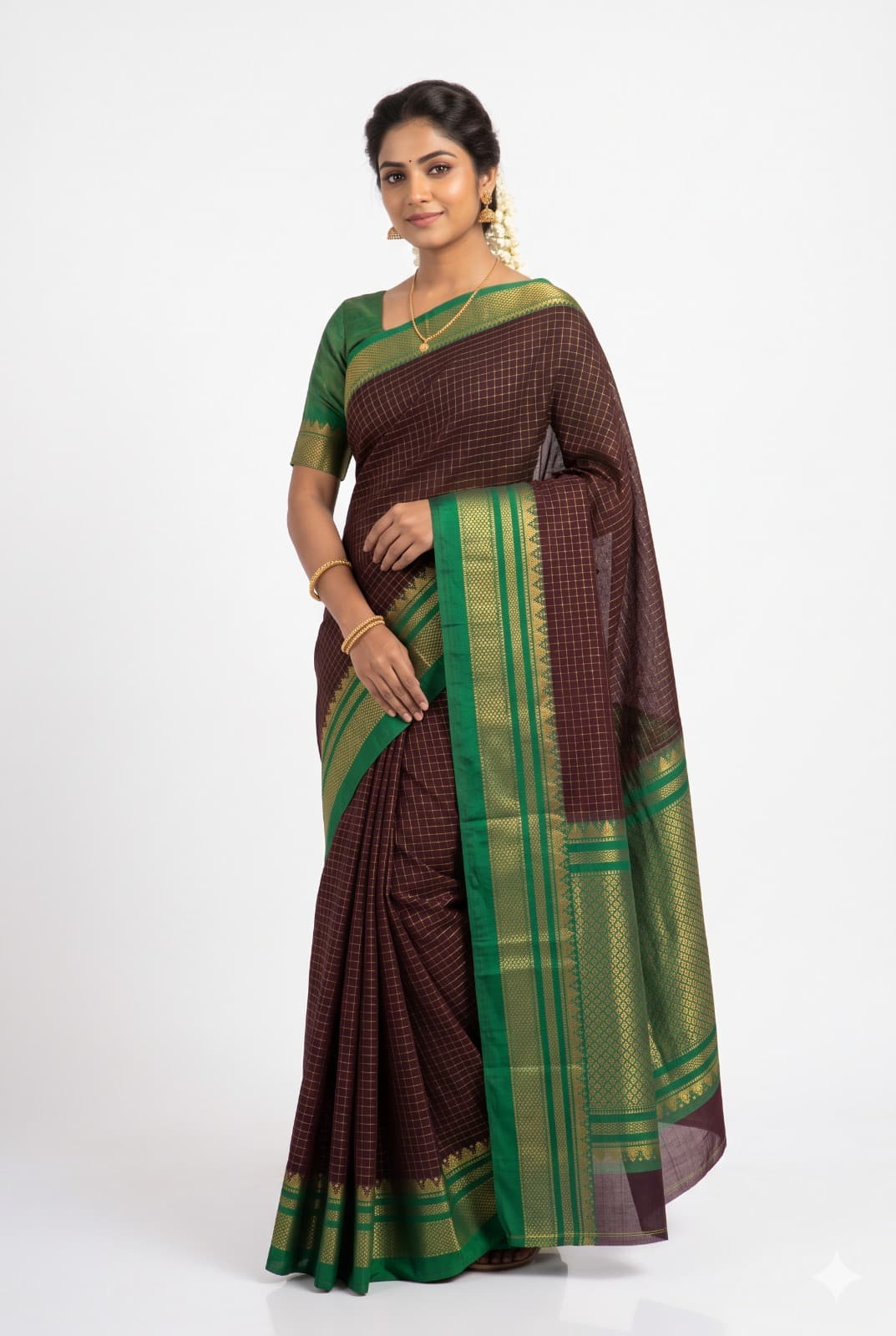 Rani Chandrika - Brown, Pure Silk — Brown